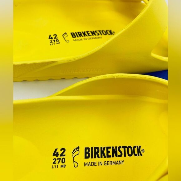 NWT Birkenstock ArizonaVibrant Unisex Sandals-Banana-42/270 Germany - Picture 8 of 10